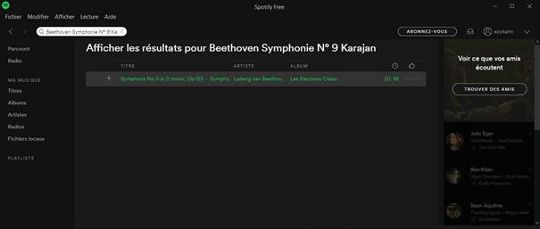 Exemple Spotify